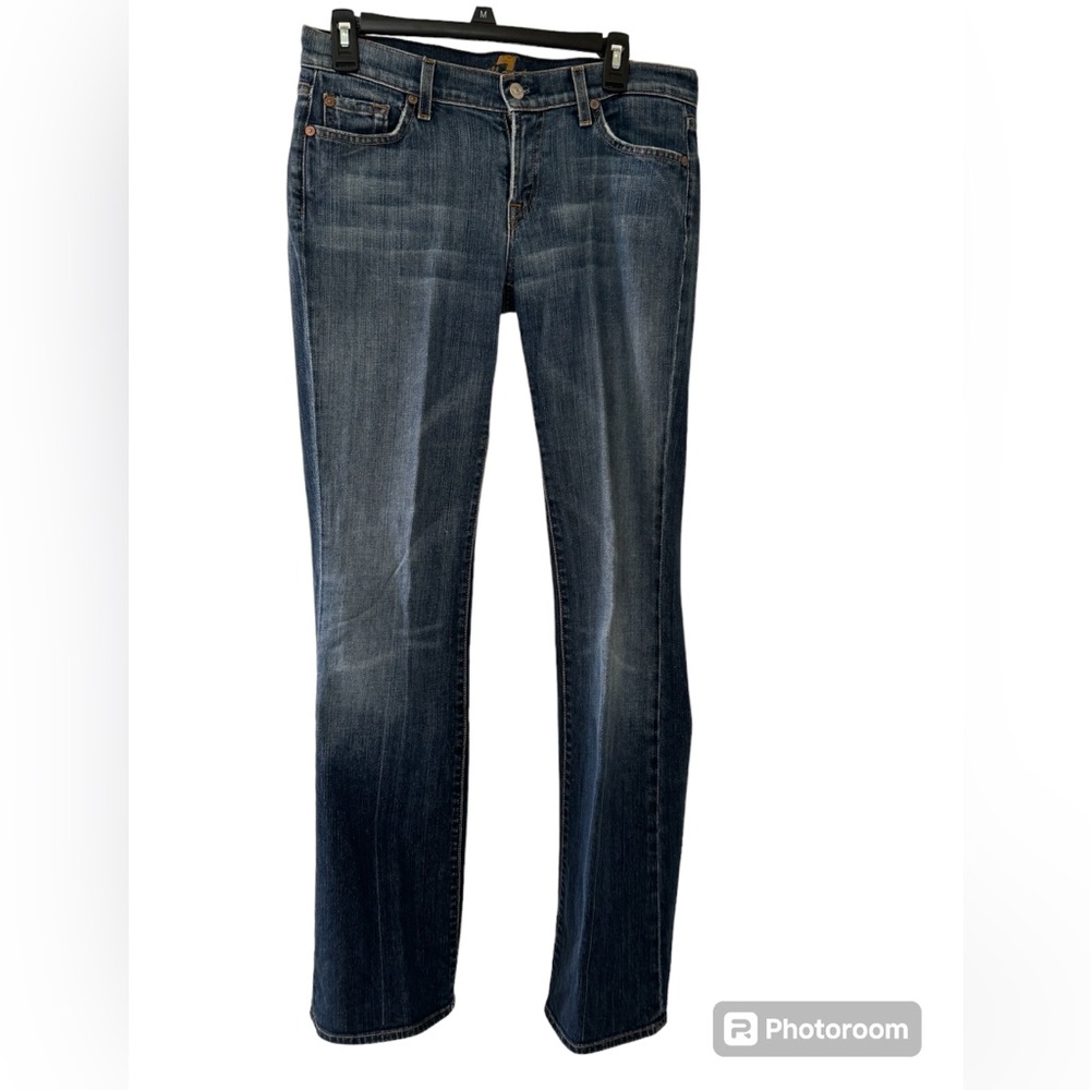 Seven For All Mankind Medium Blue Low Rise jeans Bootcut Women Size 30